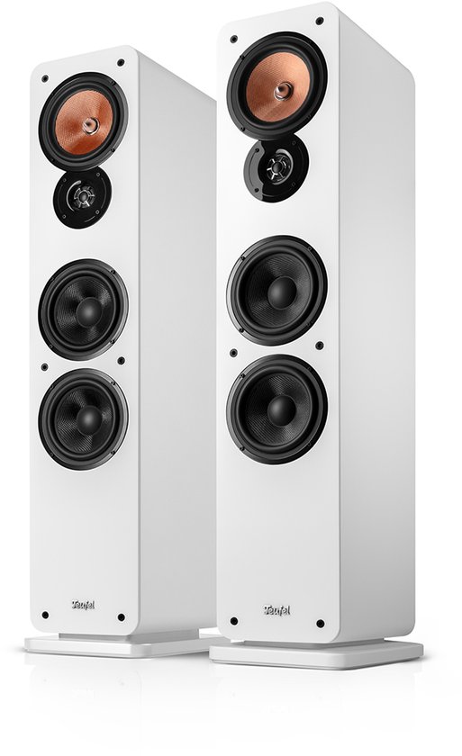 Teufel Ultima 40 Mk4 - hifi stereo vloerstaande speakers - 3-kanaals systeem - Kevlar midrange driver met faseplug en aparte - wit