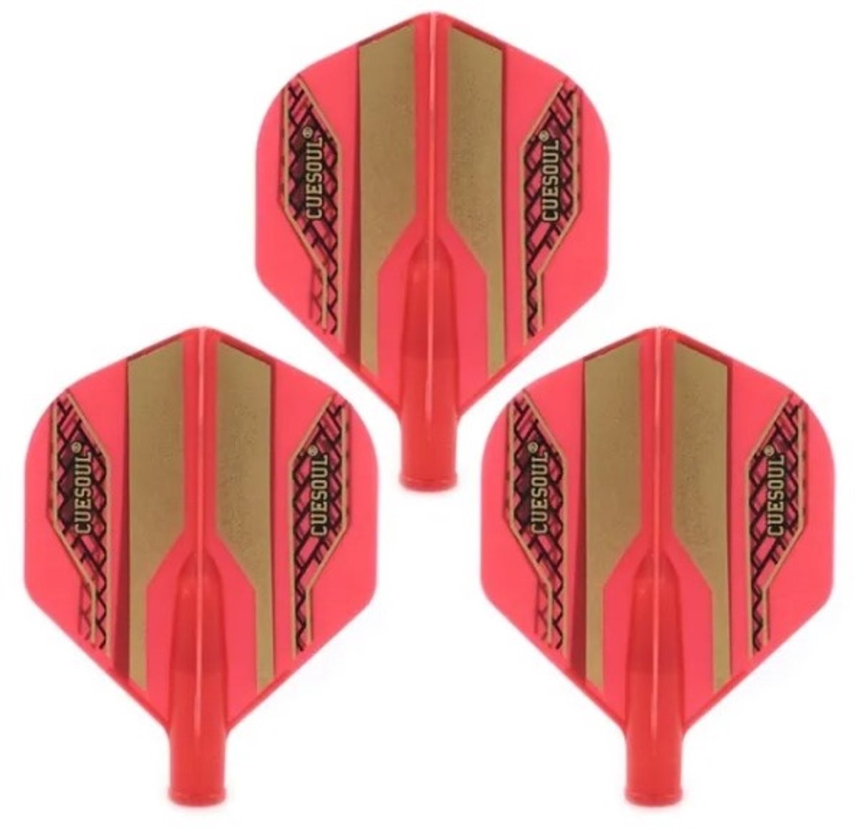 Cuesoul - Tero Flight System AK4 Golden Pattern - Red Standard - Dart Flights