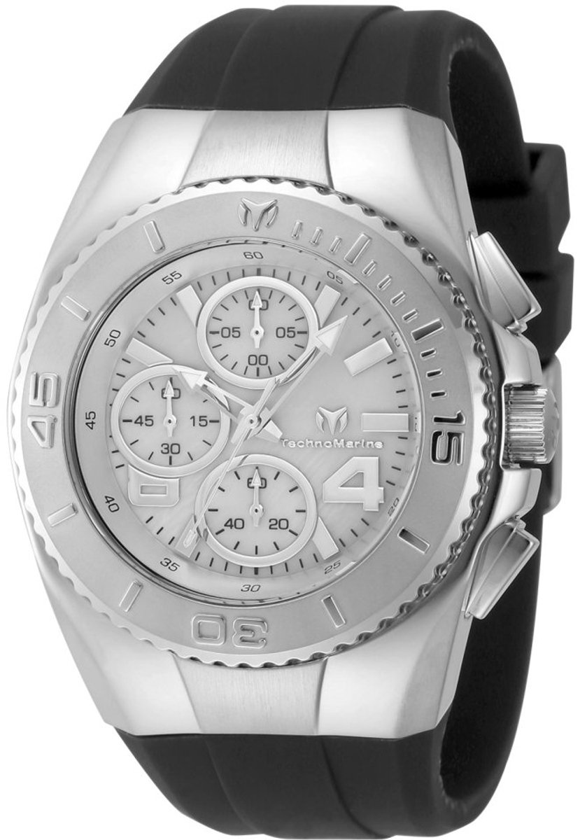 TechnoMarine Cruise TM-124028 Heren Horloge - Waterdicht - Analoog - Quartz Uurwerk - Roestvrij Staal met witte Wijzerplaat - 43mm