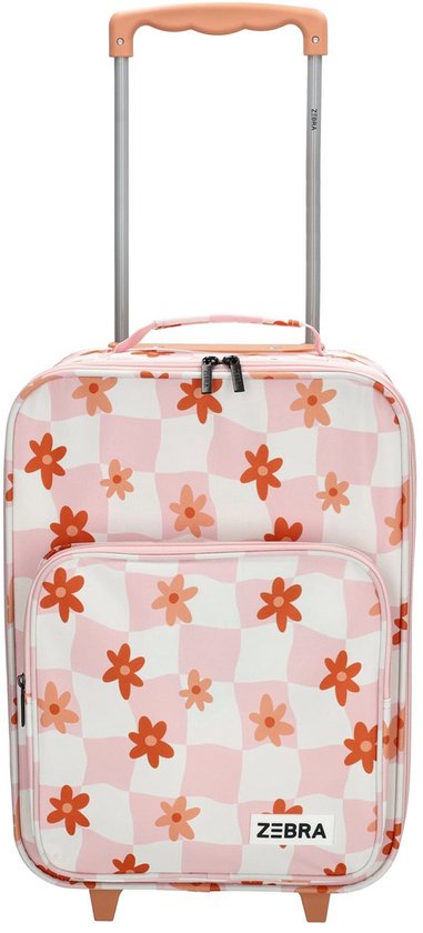 Zebra Trends koffer - trolley - kinderkoffer - Adventure flower old pink