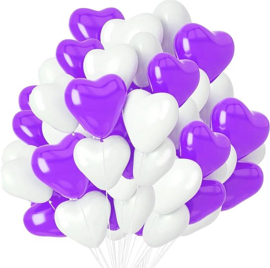 Ballonnen Met Rode En Zilverfolie in De Vorm Van Een Hart Aan De