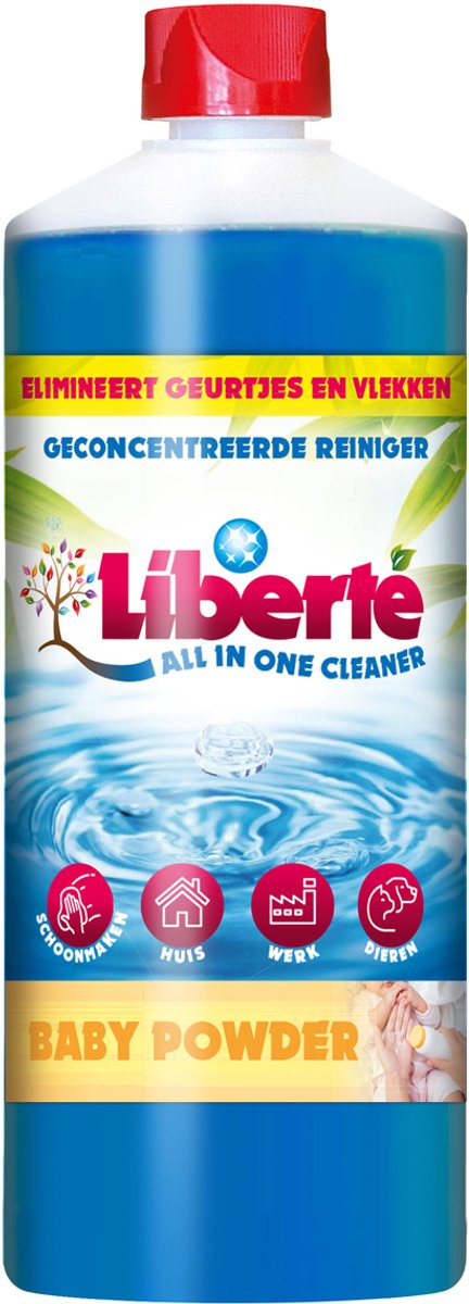 All in One Cleaner Baby Powder 1 Liter - Multifunctionele Reiniger - Dieren - Huis - Auto - Kantoor - Perfecte Hygiëne