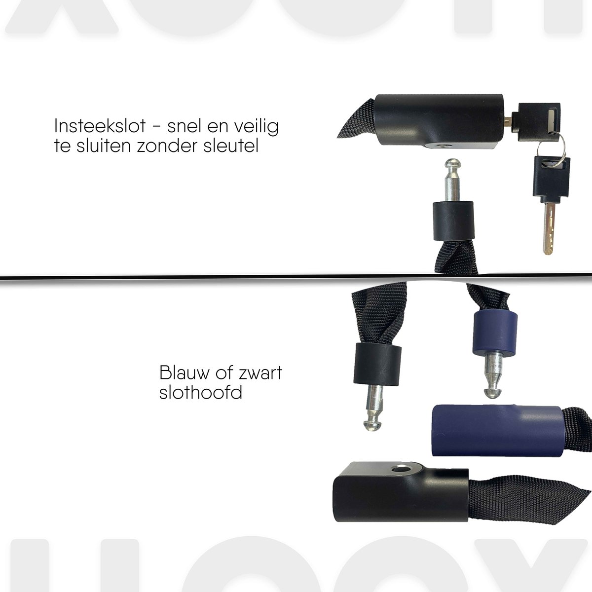 LLOCX® Kettingslot - Fietsslot - Licht Gewicht 800 gram - Gehard Stalen Schakels - Easyclick - 100cm – foto 6