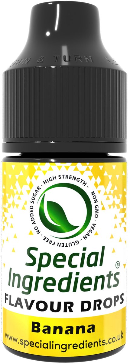 Bananen Smaak Druppels - 30 ml - Smaakdruppels - Flavour Drops - Moderne Gastronomie - Moleculair Koken - Hersluitbare Pot - Recycled Plastic