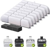 Geschikt voor 8 pakketten vervangende filters geschikt voor op batterijen werkende kattenfontein DPWFP6, set vervangende filters geschikt voor 4 maanden