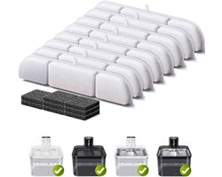 Geschikt voor 8 pakketten vervangende filters geschikt voor op batterijen werkende kattenfontein DPWFP6, set vervangende filters geschikt voor 4 maanden
