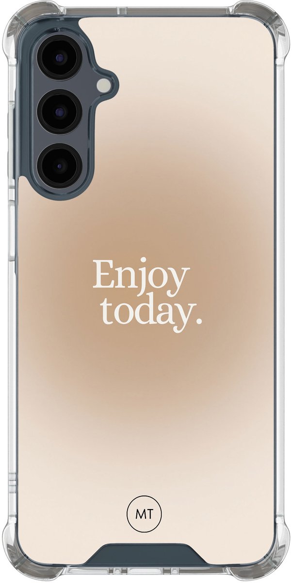 Hoesje (shockproof) geschikt voor Samsung Galaxy A16 - Enjoy today - Extra sterke case - TPU/polycarbonaat - Natuur - Beige, Groen, Transparant