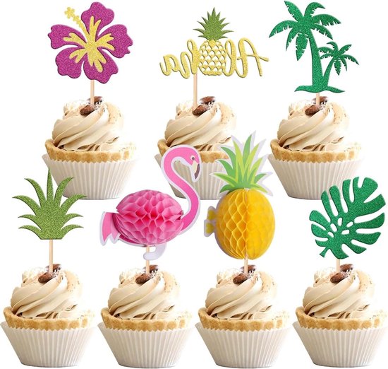 25 Stück Beach Cupcake Topper – Hawaii & Sommer-Party-Deko Für Kuchen, Cupcakes & Desserts