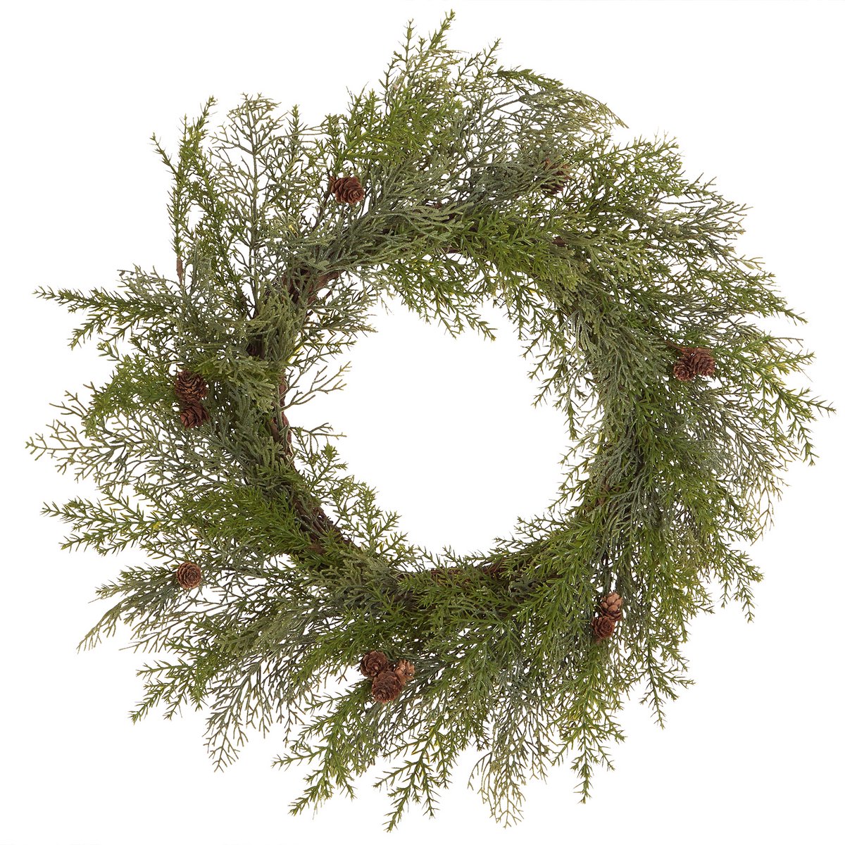 Beliani PANRUN - Kerstkrans - Groen - 70 cm - Synthetisch