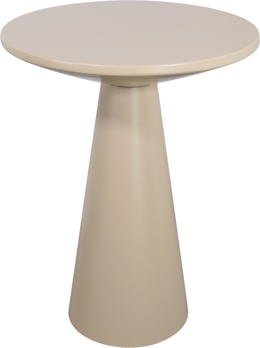 LOFT42 Bijzettafel Ferry trompetvoet - Metaal - Beige - 60x44