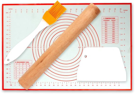 Siliconen Bakmat, Extra Grote Bakmat Met Anti Aanbaklaag Hoge Rand Voedselveilige Deegrolmat Voor Het Maken Van Koekjes Macarons Multifunctionele Mat Aanrechtmat Placemat 50 X 78 662931476