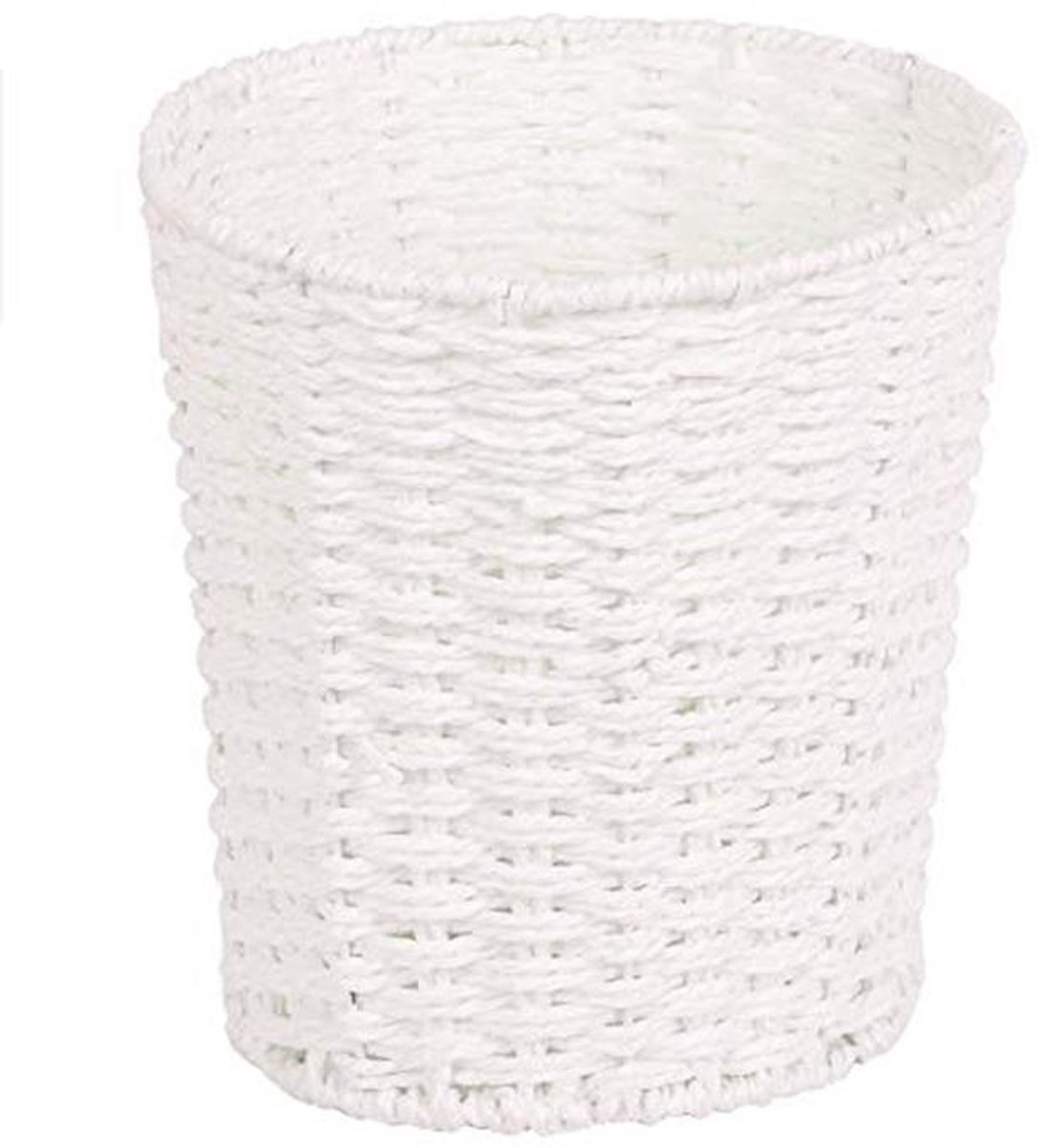 Ronde rieten prullenmand voor huis, kantoor of badkamer
