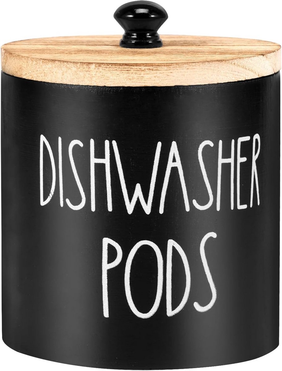 Stijlvolle Vaatwasser Pod Container met Deksel - Ronde Organizer voor Vaatwastabletten
