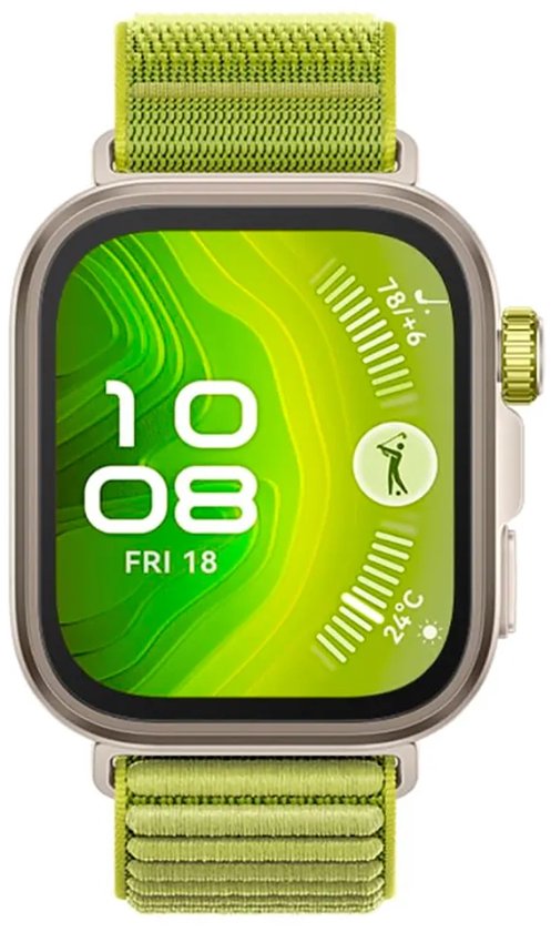 HUAWEI WATCH FIT 4 Pro - Groen geweven horlogeband | Ultra slank design | ECG Functie | Geavanceerde sportmodi | Tot 10 dagen batterijduur | Compatible met iOS & Android