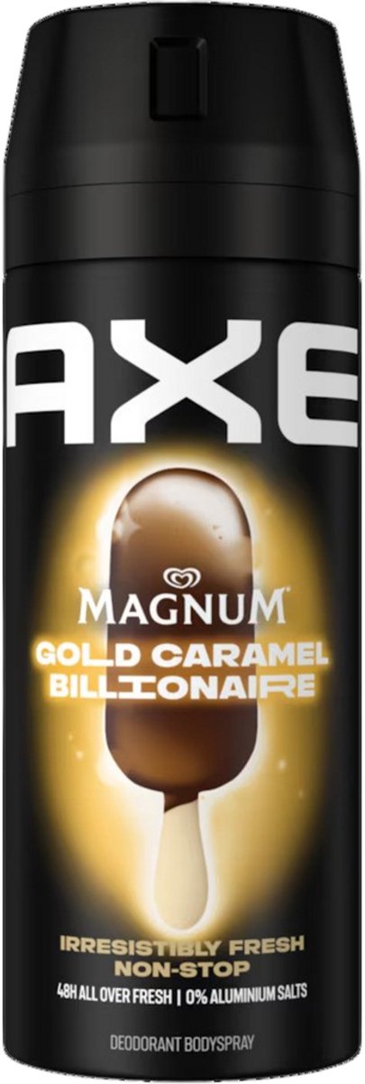 Axe Deodorant Bodyspray Magnum Gold Caramel Billionaire 150 ml