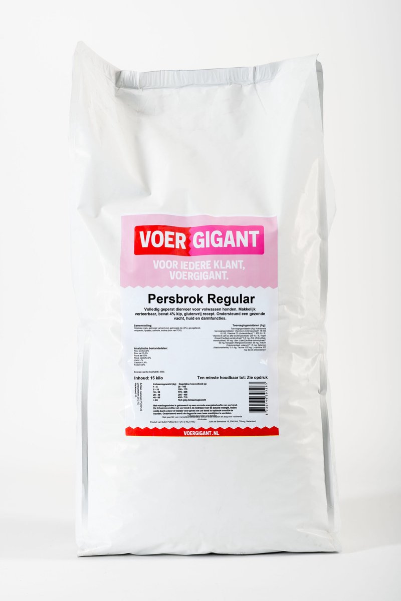 Voergigant Voergigant - Hondenvoer - Regular - 15 kg