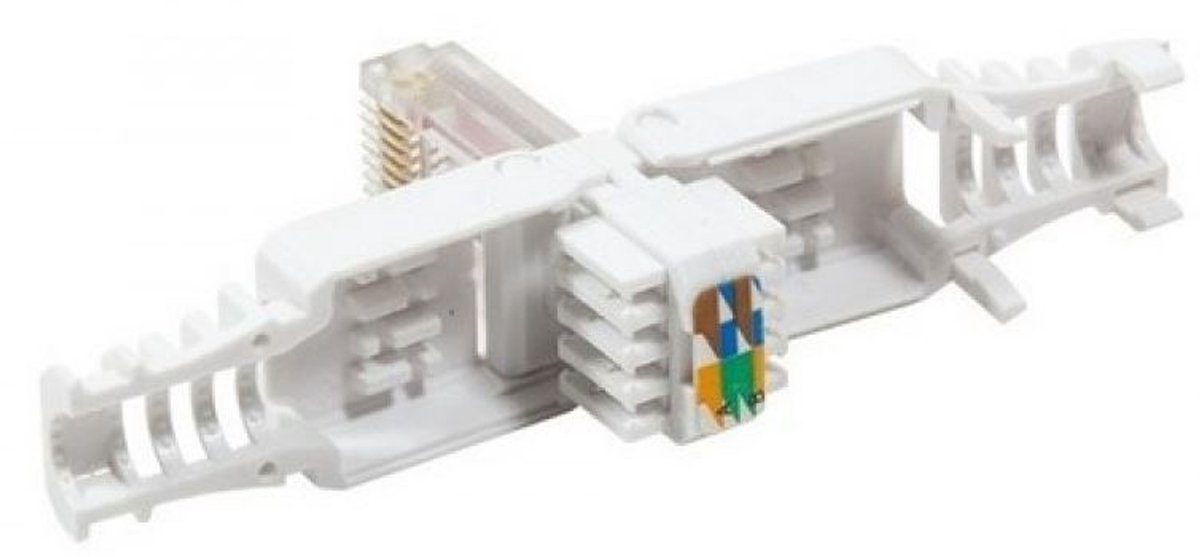 AVNSCNK Cat 7 RJ45 Cat 7 NS-7 stekker naar snijklem (LSA), vergulde contacten, netwerkstekker zonder gereedschap, 10 Gbps LAN-stekker voor patchkabel, installatiekabel (4 stuks