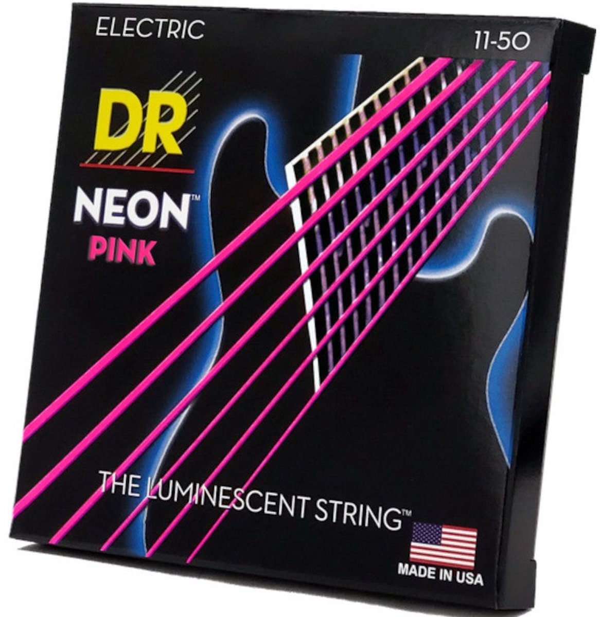 DR Strings NPE-11 Hi-Def Neon pink 11-50 set snaren voor elektrische gitaar