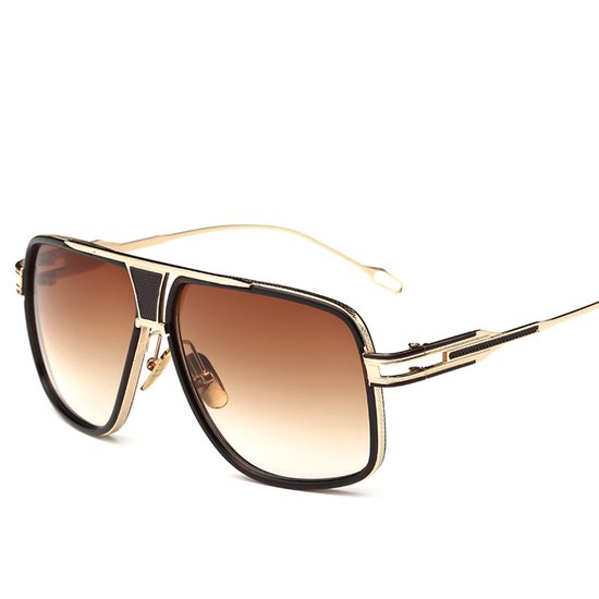 2-delige zonnebrilset - Montuurbreedte 147 mm - Lensbreedte 59 mm - Montuurhoogte 55 mm - Neusbrug 24 mm - Veerlengte 124 mm - Unisex - Retro metalen zonnebril - Verkrijgbaar in 2 kleuren van ADAMARIS. — afbeelding 2