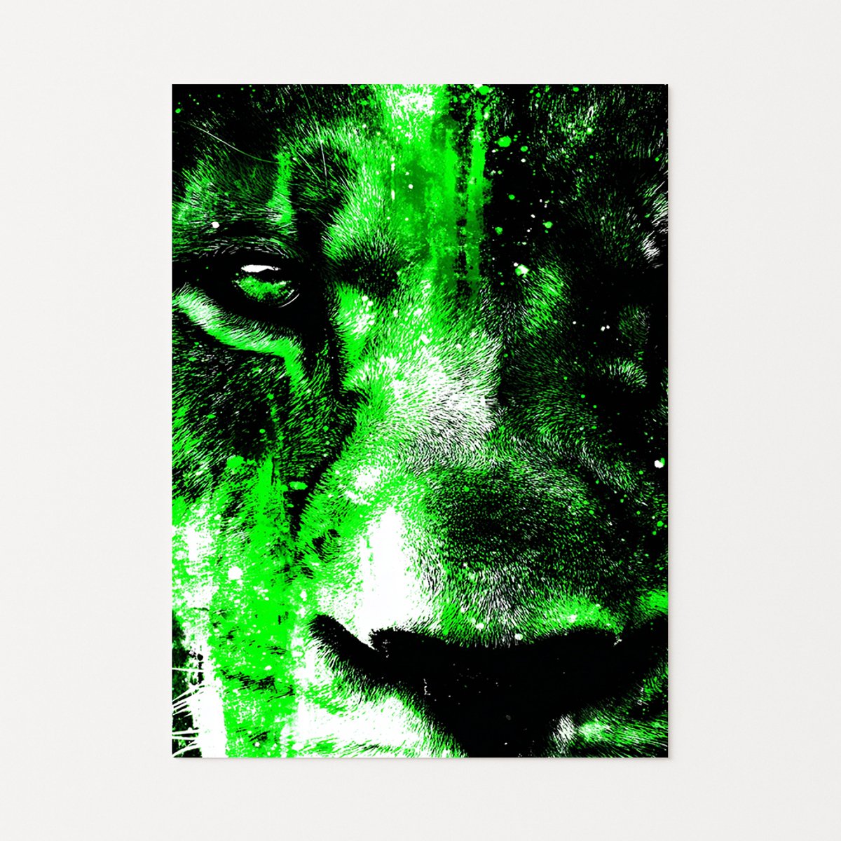 Leeuw muurdecoratie - Wanddecoratie modern - Poster woonkamer - 30x40 cm
