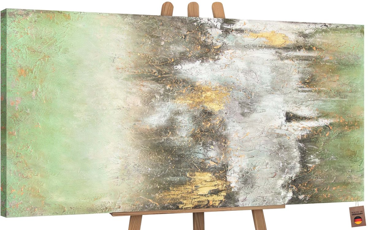 YS Schilderij Canvas schilderij groot handgeschilderd stille haven II haven maritiem Ð YS-Art Gallery Ð Luxe wanddecoratie voor woonkamer Ð Modern schilderij voor slaapkamer en hal Without Floater Frame 200x100