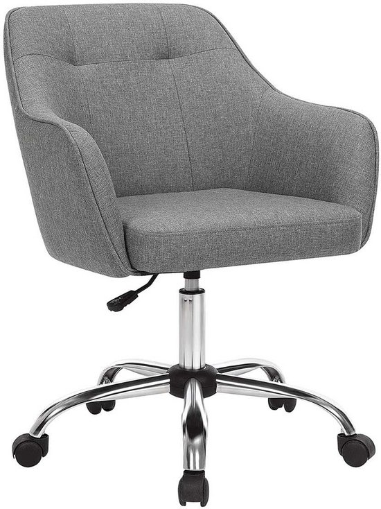 Verstelbare Bureaustoel met Wielen en Ademende Zitting - Verstelbare - €81,88