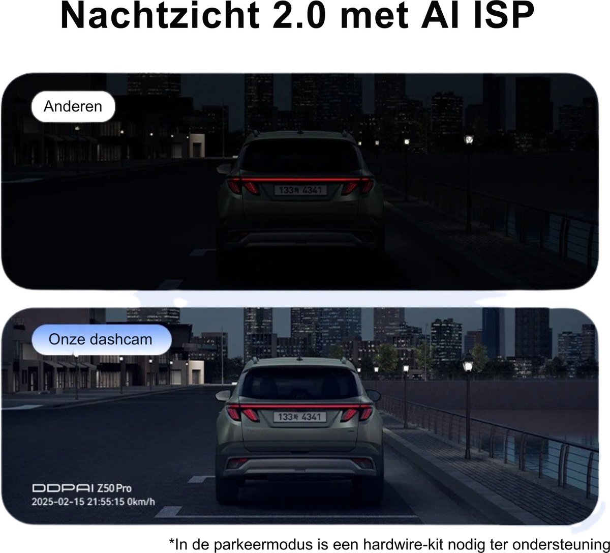 Rolu Dashcam – Dashcam Voor Auto – Parkeermodus - 4K HDR – Nachtzicht – 64GB Opslag – 3840 x 2160 Resolutie – foto 5