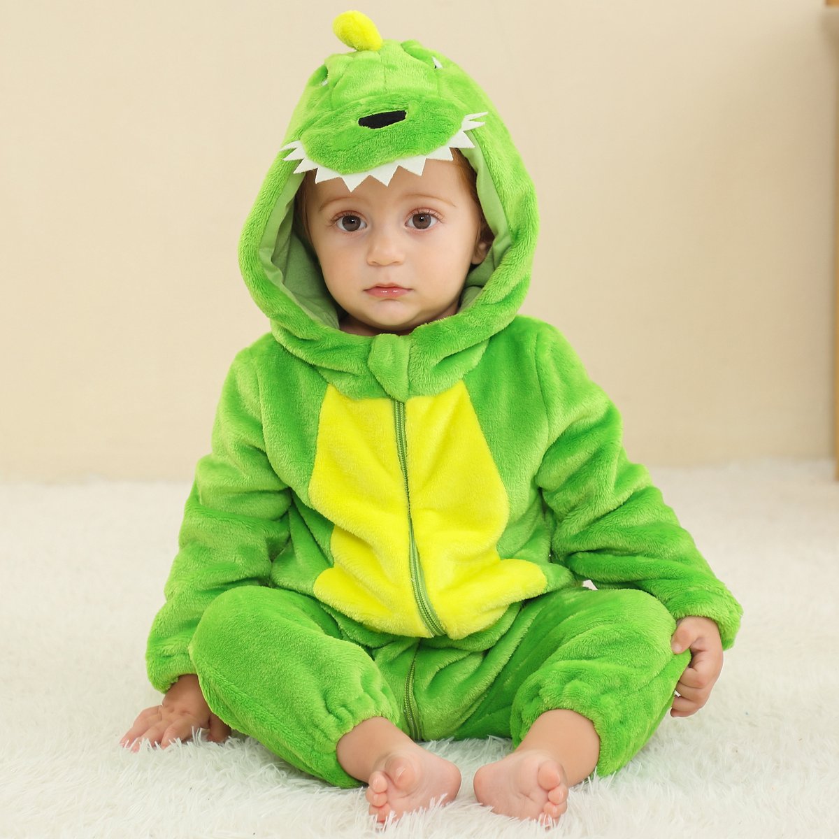 Onesie Dinosaurus | 1 - 2,5 jaar | Fleece | Warm | Carnaval | Kind | Verkleden | Jongens | Meisjes