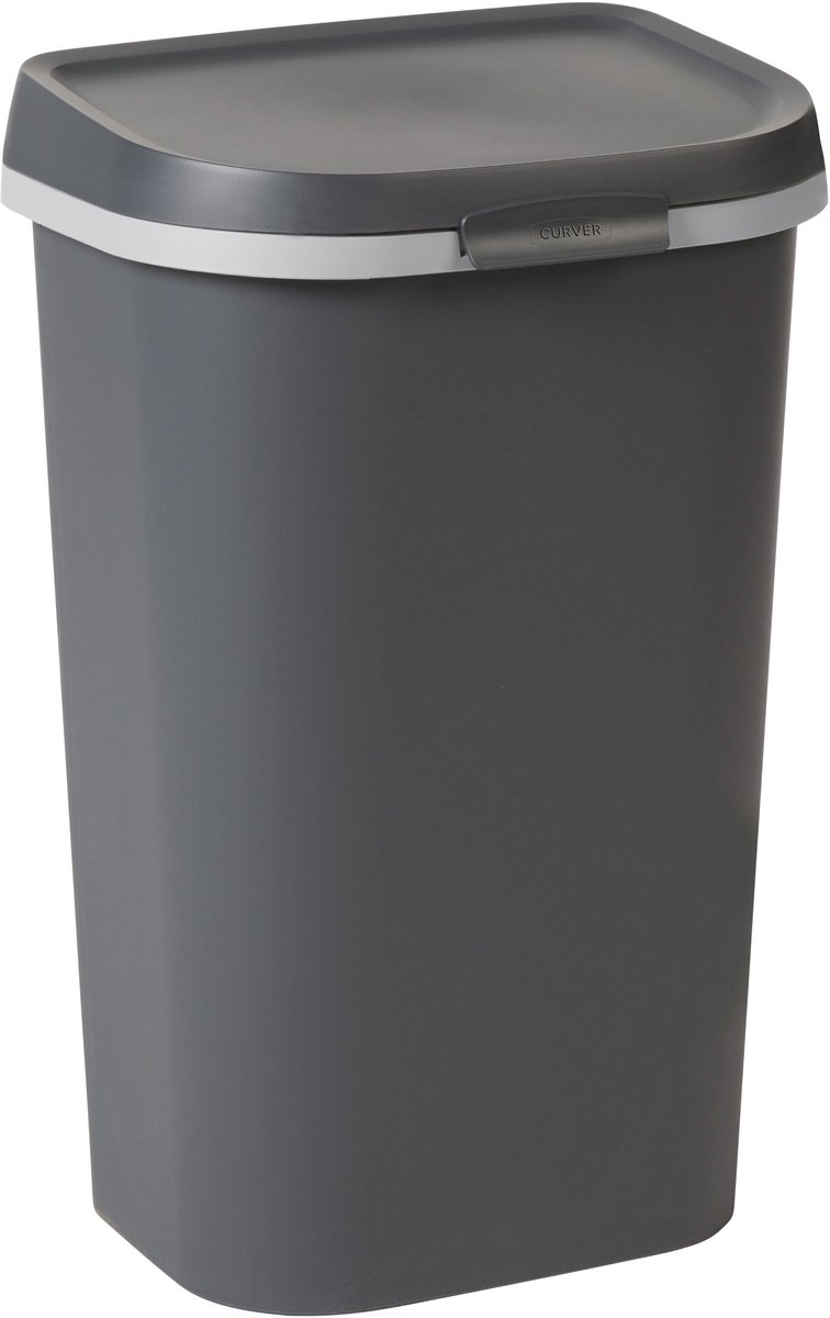 Curver Mistral Flat Prullenbak - 50L - Antraciet - Recycled Kunststof