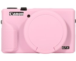 Siliconen camerahoes - Beschermhoes - Camerabeschermingshoes - Compatibel met Canon G7X Mark III camera - Roze