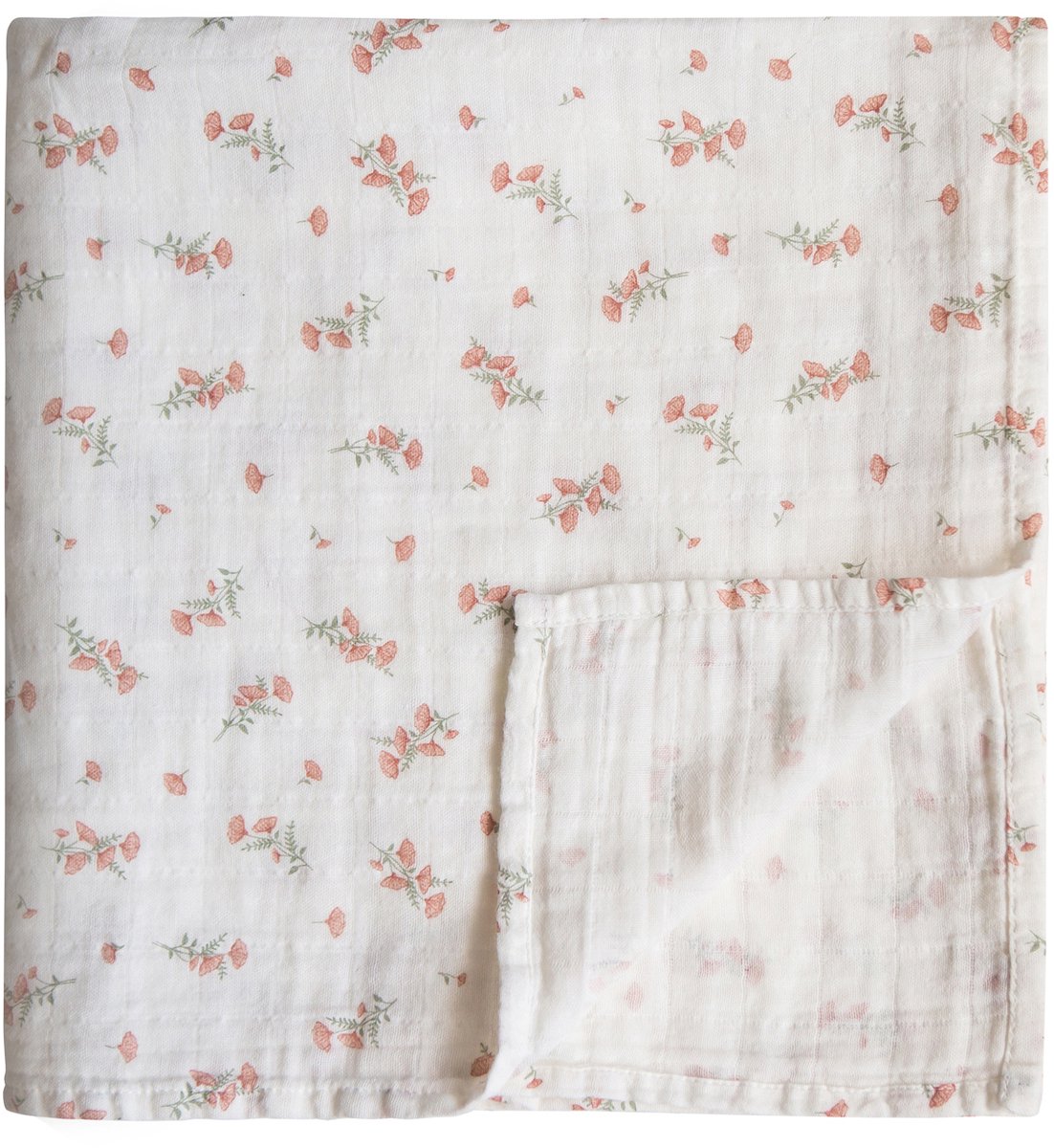 Mushie - Swaddle - Pink Flower