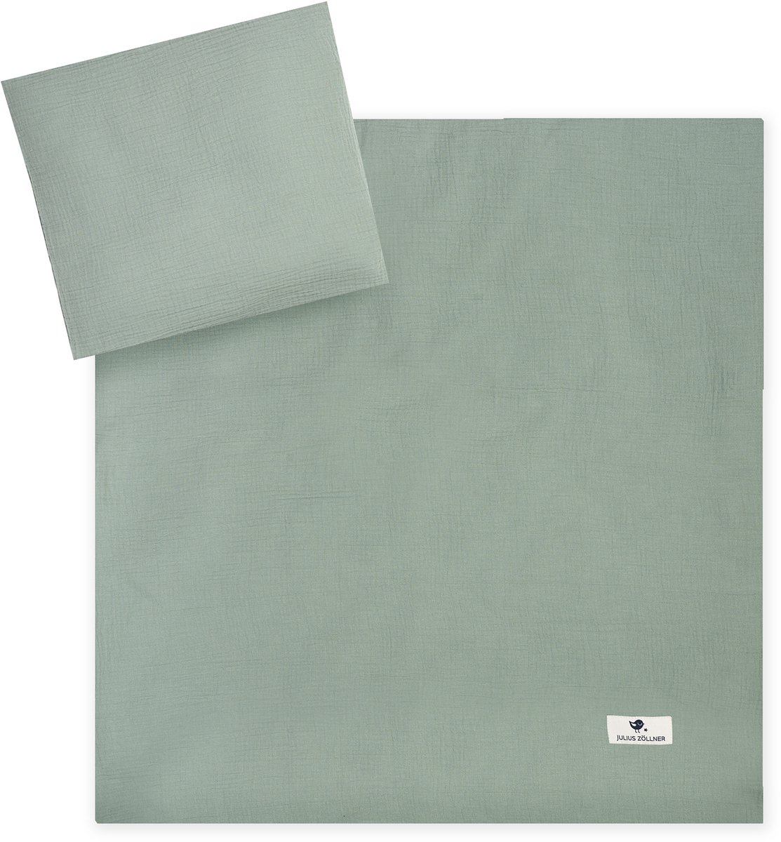 Julius Zöllner Muslin Bedlinnen - Groen - 80×80 + 35×40 cm