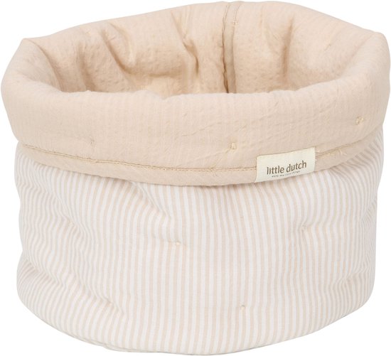 Little Dutch Pure Commodemandje Klein - Soft Beige Streep — afbeelding 2