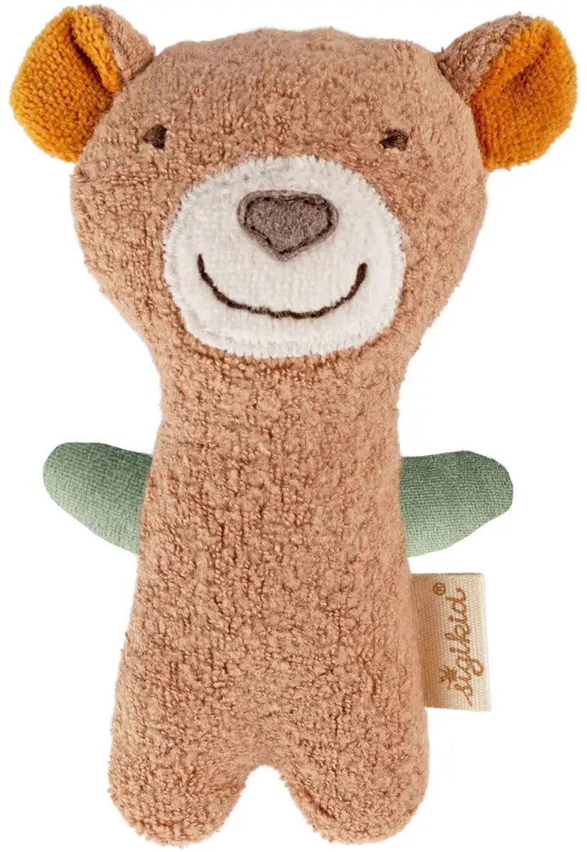 sigikid baby rammelaar knuffelbeer - zacht grijpspeelgoed voor baby's.