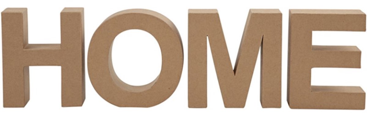 Creativ Company decoratiewoord papier-maché HOME knutselset.