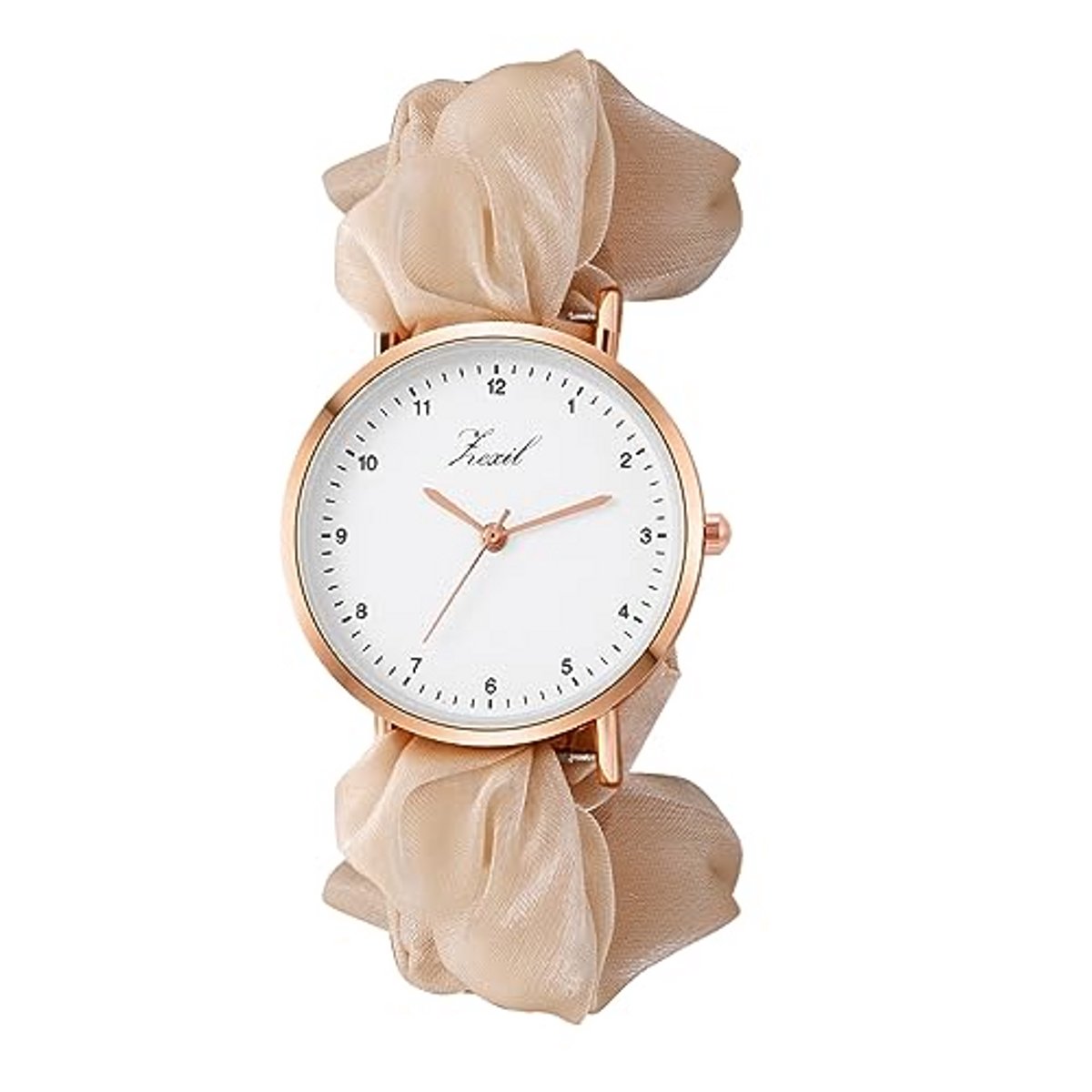 Dameshorloge met elastische haarband - uniek analoog kwarts polshorloge voor vrouwen en meisjes