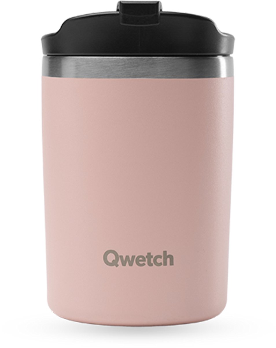 Qwetch - Travel Mug isotherm - Pastel Roze- 240ml