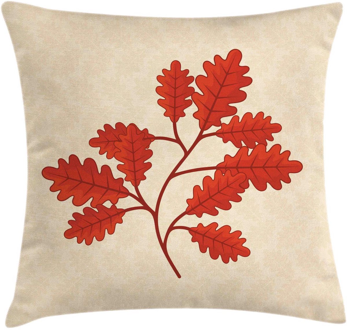 ABAKUHAUS Kussenhoes 45x45 cm – Dubbelzijdig bedrukt – beige / verbrand oranje