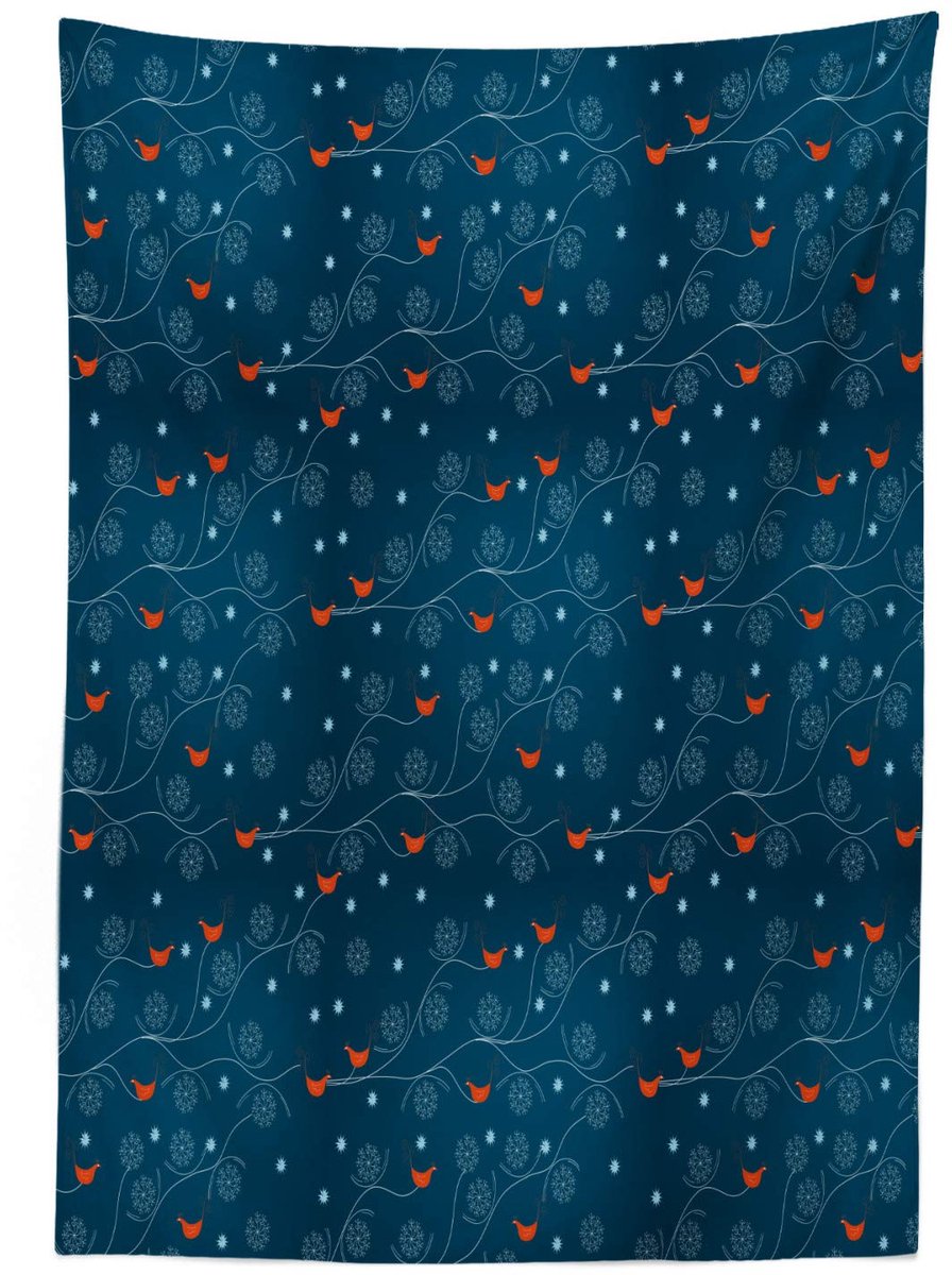 ABAKUHAUS Tafelkleed Winter – 140x170 cm – satijnmix, machinewasbaar, binnen/buiten