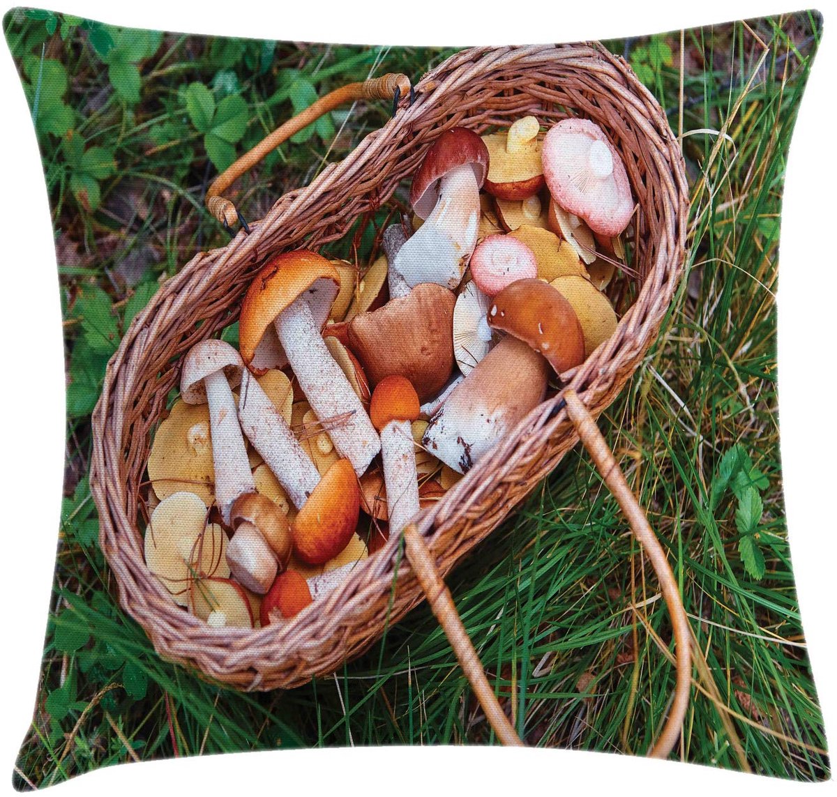 ABAKUHAUS Paddenstoel-kussenhoes – Decoratief 40x40 cm – Dubbelzijdig bedrukt Mehrfarbig
