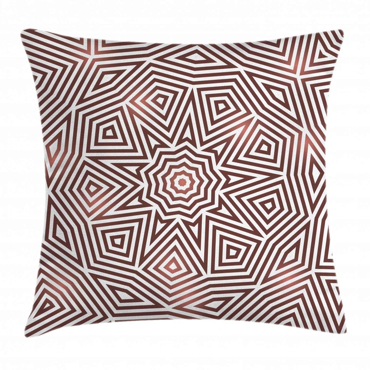 ABAKUHAUS Geometrische kussenhoes – Barok Boho – 50x50 cm, beige/bruin Beige Braun