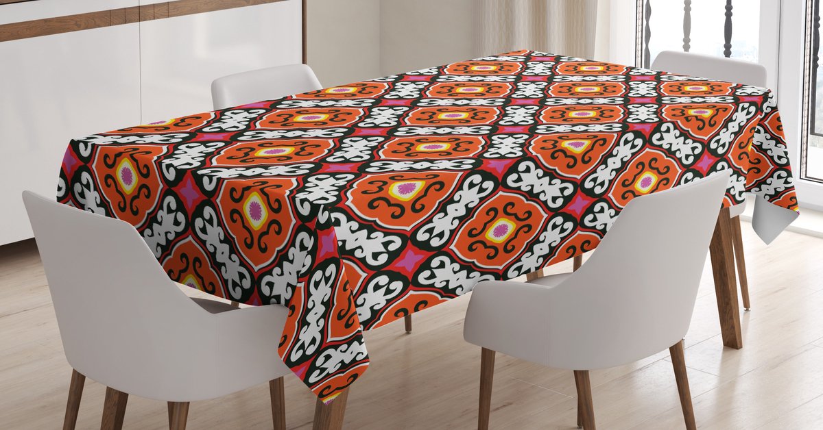 ABAKUHAUS Tafelkleed – 140x240 cm – Licht robijnrood – Zijdeachtig satijn