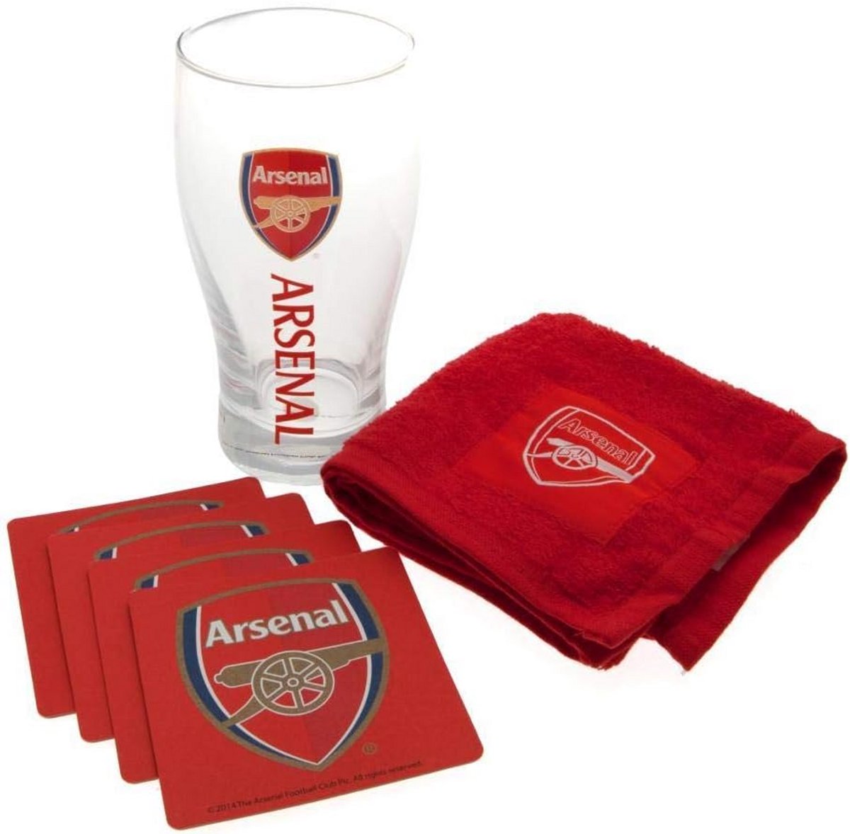 Mini Bar Set met Pint Glazen en Drankonderzetters - Voetbal Merchandise