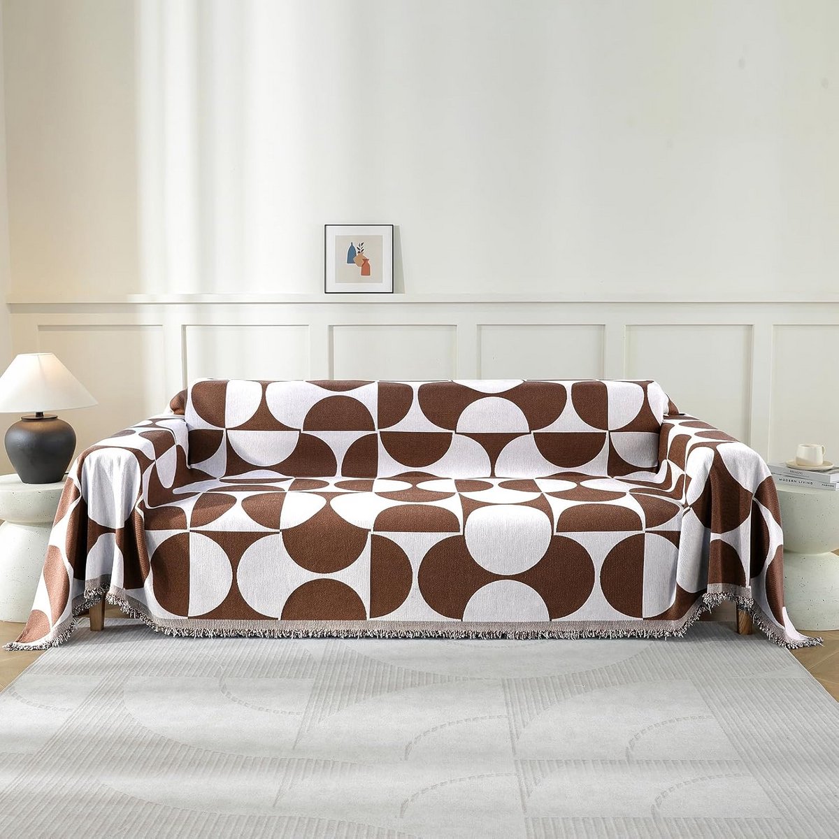 Extensible Housse Canape Motif Géométrique - Moderne et Antidérapante