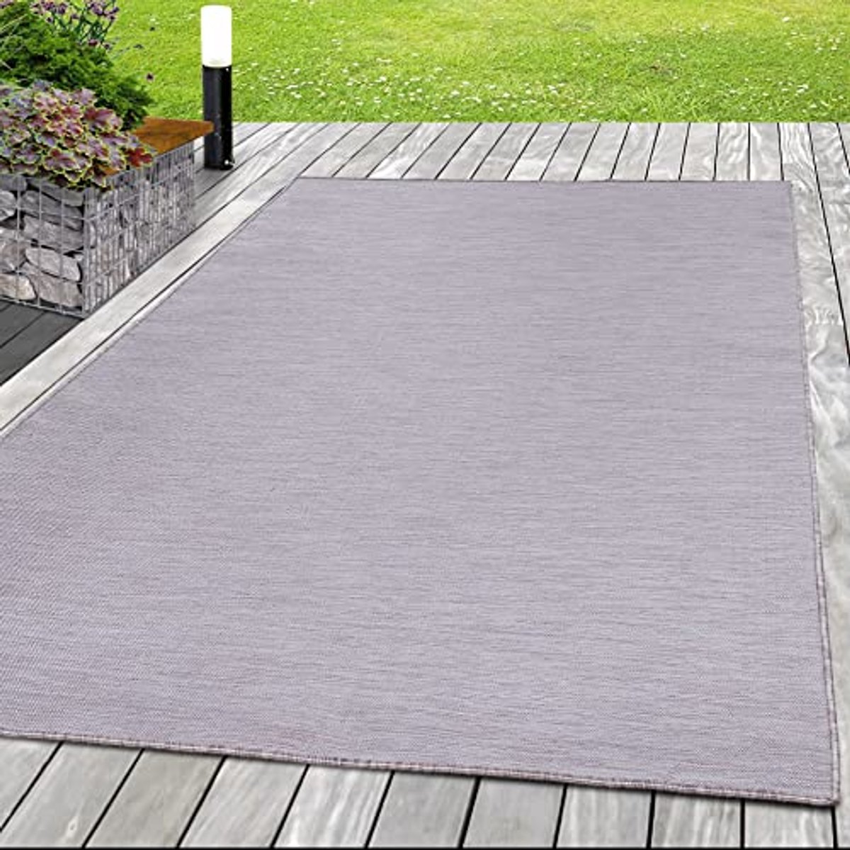 Outdoor Vloerkleed Unicolor - Monochroom Roze, 80 x 150 cm voor Keuken, Balkon en Tuin
