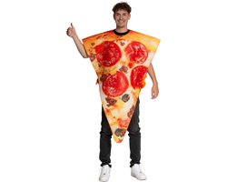 Partychimp Pizza Punt Unisex Kostuum Carnavalskleding Carnaval kostuum verkleedkleding Volwassenen - Polyester - Veelkleurig- Unisex - One size