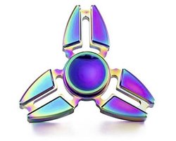 Metalen fidget spinner - Fingertop - Fidget Toy - Regenboog