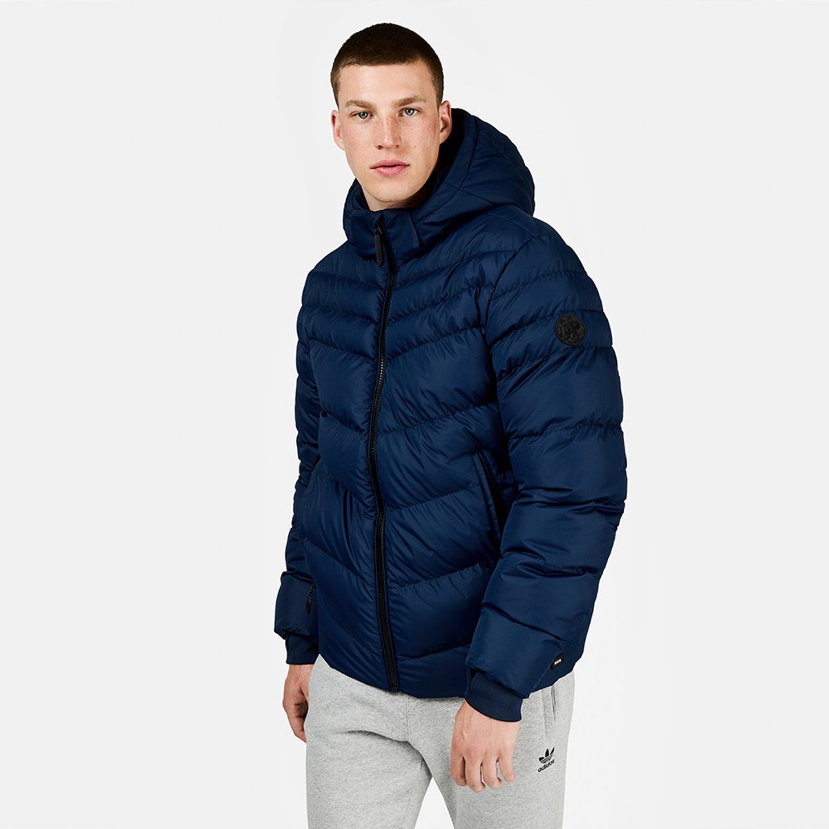 Ajax-puffer jas navy senior