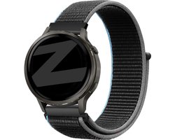 Bandz Nylon loop bandje (22mm) - Geschikt voor Garmin Vivoactive 4 / Garmin Venu 2 / Garmin Venu 3 / Garmin Forerunner 255 / Garmin Forerunner 265 / Garmin Forerunner 570 - 47mm / Garmin Venu 4 - 45mm - Donkergrijs