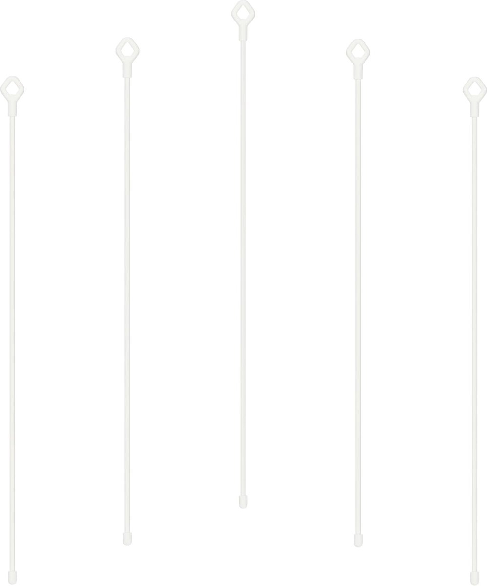 Rubberen draaibanden. 45 cm siliconen herbruikbare twistbanden. robuust buigbaar voor bundels. 5 stuks. wit